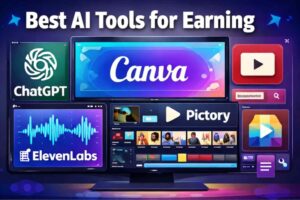 AI earning 1000 rupees daily online income concept India