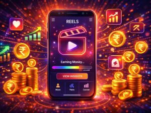 AI Se Instagram Reels Banakar Paise Kaise Kamaye (2026 Guide) Instagram reels aur AI tools se online paise kamane ka concept