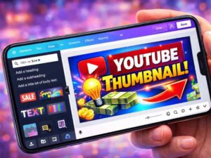 Canva app ki madad se mobile par YouTube thumbnail design karne ka concept